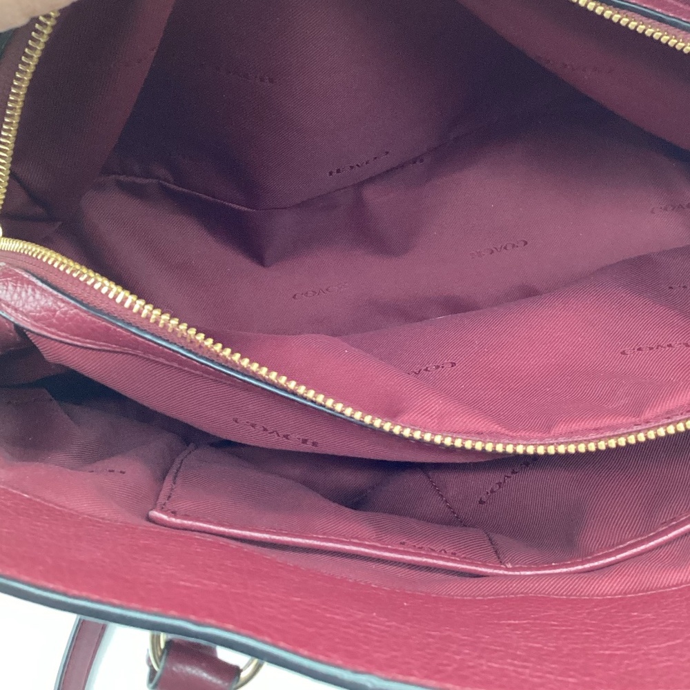 2142. Coach Mercer Satchel / Crossbody True Red Grain Leather EUC - Picture 8 of 12